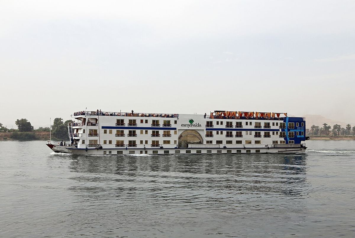 A Nile cruise ship sailing on the Nile